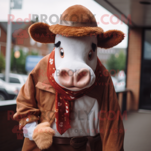 Rust Hereford Cow mascotte...