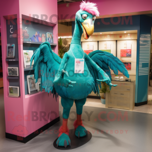 Turquoise flamingo mascotte...