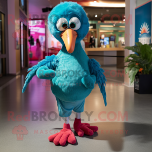 Turquoise flamingo mascotte...