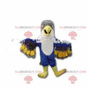 Mascotte de faucon coloré, costume d'aigle géant -