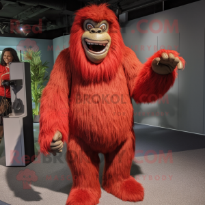 Red Sasquatch mascotte...