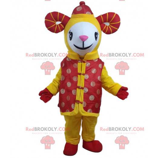 Gul getmaskot, jätte fårdräkt - Redbrokoly.com