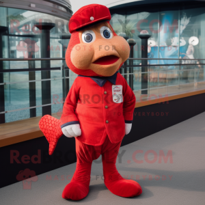 Red Cod maskot drakt figur...