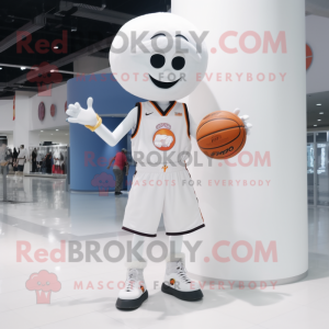 Hvit Basketball Ball maskot...