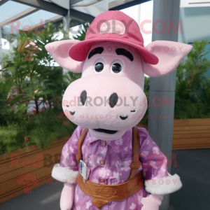 Pink Cow mascotte kostuum...