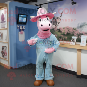 Pink Cow mascotte kostuum...