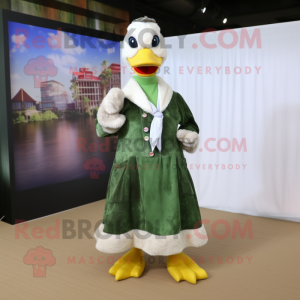 Oliven Muscovy Duck maskot...