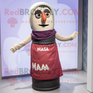 nan Moussaka mascot costume character dressed with a Pencil Skirt and Wraps