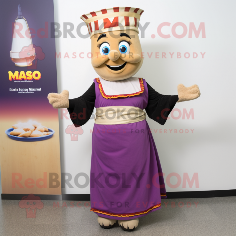 nan Moussaka mascot costume character dressed with a Pencil Skirt and Wraps nan Moussaka mascot costume character dressed with a Pencil Skirt and Wraps