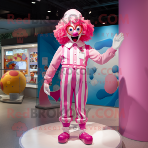 Roze clown mascotte kostuum...