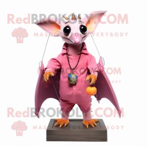 Pink Fruit Bat mascotte...