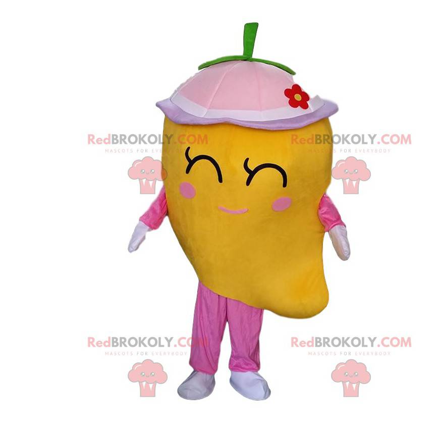 Giant mango mascot, yellow exotic fruit costume - Redbrokoly.com