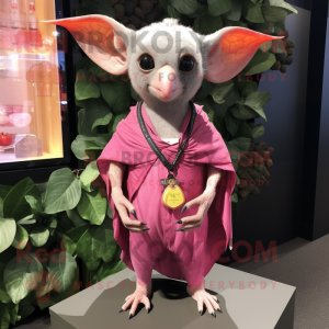 Pink Fruit Bat mascotte...