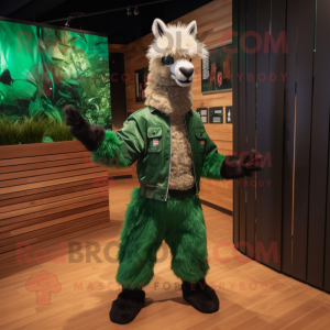 Forest Green Llama mascotte...