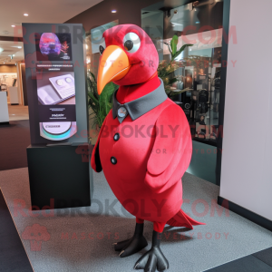 Red Pigeon maskot kostume...