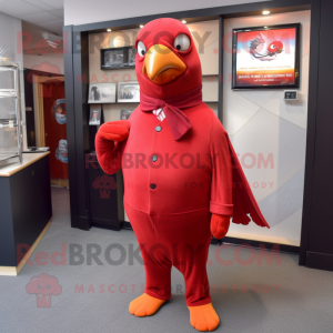 Red Pigeon maskot kostyme...