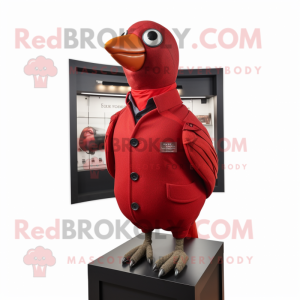 Red Pigeon maskot kostyme...