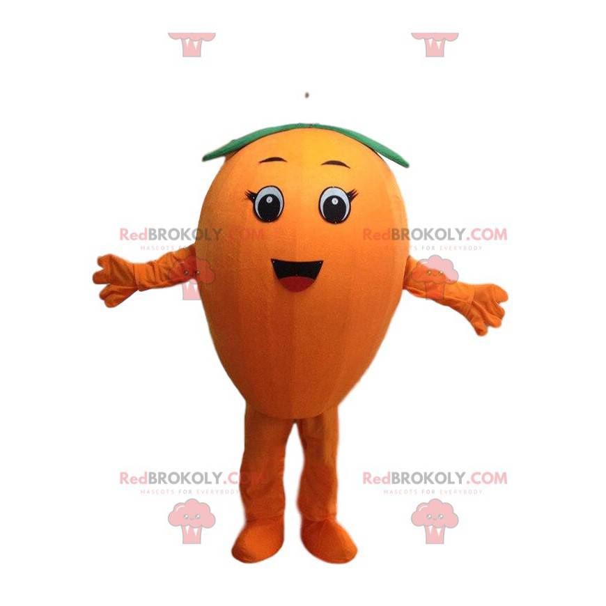 Giant orange mascot, round fruit costume, citrus - Giant orange mascot, round fruit costume, citrus -