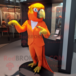 Orange papegøje maskot...