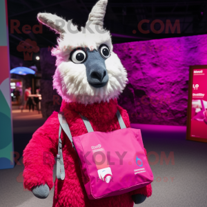 Magenta Llama mascotte...