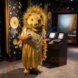Gold Porcupine maskot...