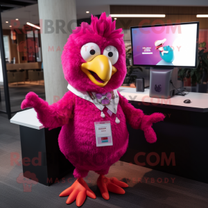 Magenta Chicken mascotte...