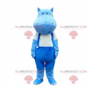 Tuta mascotte blu ippopotamo, costume ippopotamo -