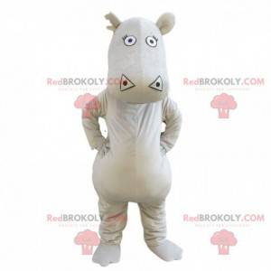 Gray hippopotamus mascot, giant and funny, hippo costume -
