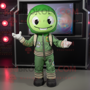 Groene astronaut mascotte...