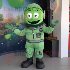 Groene astronaut mascotte...