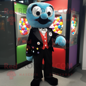 nan Gumball Machine mascot costume character dressed with a Suit Jacket and Cufflinks