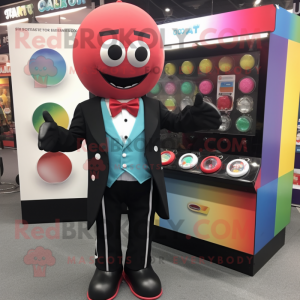 nan Gumball Machine mascot costume character dressed with a Suit Jacket and Cufflinks