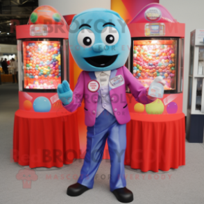 nan Gumball Machine mascot costume character dressed with a Suit Jacket and Cufflinks