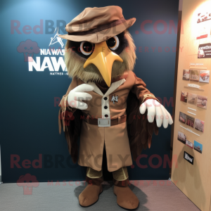 nan Hawk mascot costume character dressed with a Culottes and Cufflinks