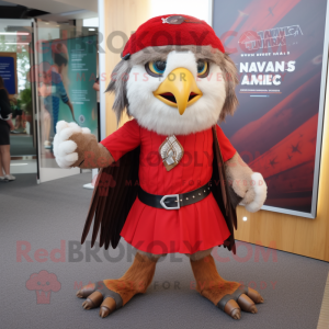 nan Hawk mascot costume character dressed with a Culottes and Cufflinks