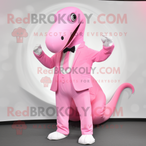 Pink Diplodocus maskot...