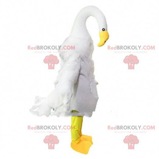 Maskot obří bílé labutě, velký ptačí kostým - Redbrokoly.com