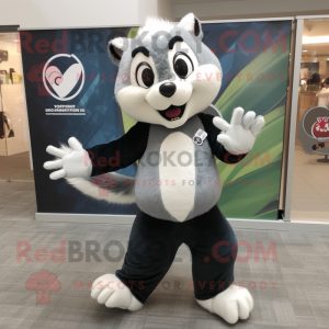 Grå Skunk maskot kostume...