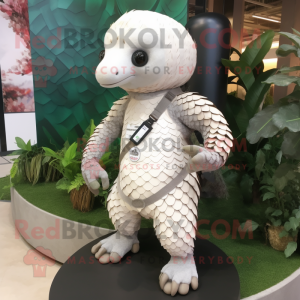 Weiße Pangolin Maskottchen...