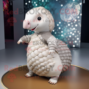 Weiße Pangolin Maskottchen...