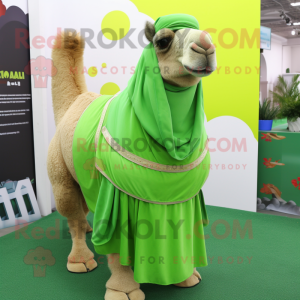 Lime Green Camel mascotte...