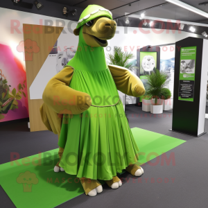 Lime Green Camel mascotte...