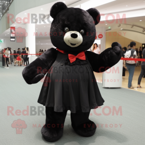 Black Teddy Bear maskot...