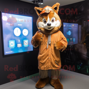 Brown Fox maskot kostume...