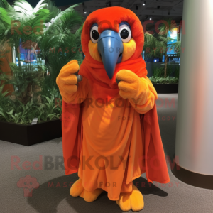 Orange Macaw mascotte...