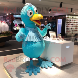 Cyan Dodo Bird maskot...