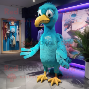 Cyan Dodo Bird mascotte...