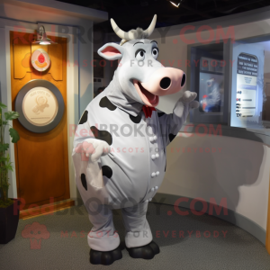 Sølv Guernsey Cow maskot...