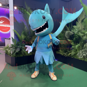 Cyan Swordfish mascotte...