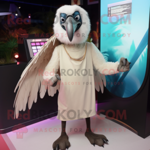 Beige Vulture maskot drakt...